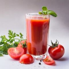 Tomato Elixir Extravaganza: Freshly Squeezed Juice with Aromatic Herbs and Peppercorns