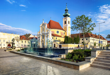 Gyor - The Carmelite Church is one of the most important historic churches of the city.Hungary - obrazy, fototapety, plakaty