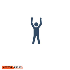 Stickman, human icon design vector graphic of template, sign and symbol
