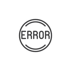 Error Button line icon