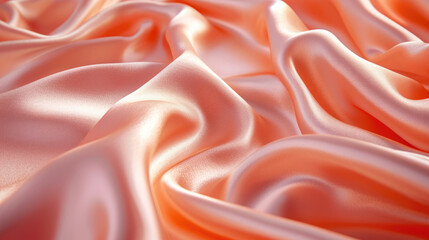 Silk fabric of color peach fuzz.