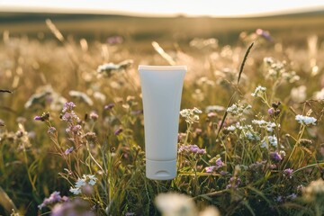 Mockup cosmetic product. skin care and treatment. Generative AI