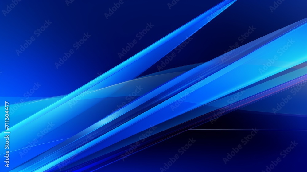 Aufkleber vibrant blue 3d abstract vector background with diagonal lines - dynamic design for business present
