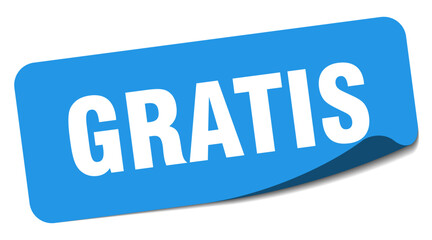 gratis sticker. gratis label