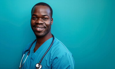 Smiling African American Doctor: A Portrait of Confidence