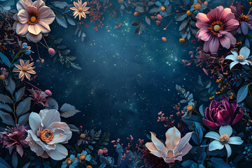 Cosmic Floral Border