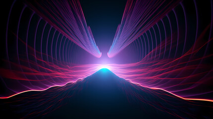 Abstract background and data transfer concept, abstract line art background