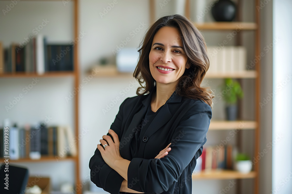 Wall mural Leadership Confidence, Mature Female Executive with Arms Crossed Portrait