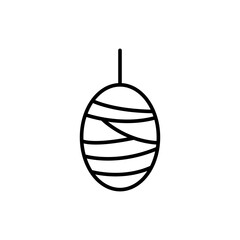 Cocoon outline icons, insect minimalist vector illustration ,simple transparent graphic element .Isolated on white background