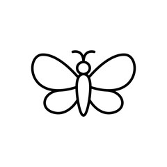 Fototapeta premium Butterfly outline icons, insect minimalist vector illustration ,simple transparent graphic element .Isolated on white background