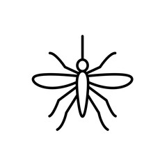 Mosquito outline icons, insect minimalist vector illustration ,simple transparent graphic element .Isolated on white background