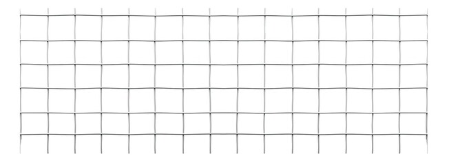 Empty white (light gray) perforated metal grid  isolated on transparent background, PNG, 