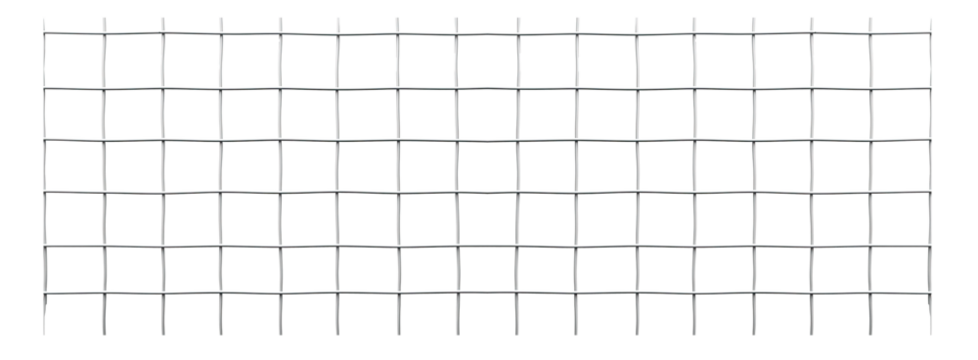 Empty white (light gray) perforated metal grid  isolated on transparent background, PNG, 