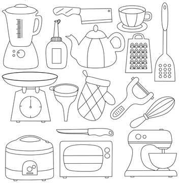 vector image of cooking utensils