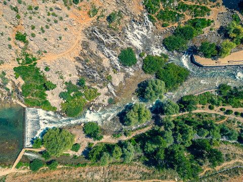 Tunceli Munzur mountain and the water flowing from the rocks