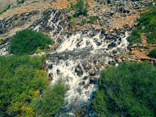 Tunceli Munzur mountain and the water flowing from the rocks