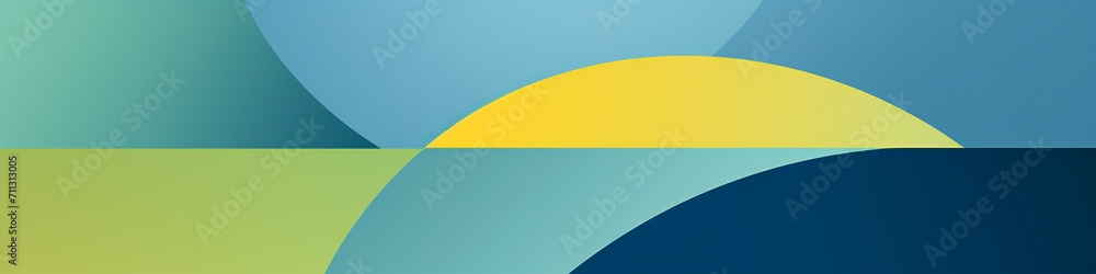 Poster illustration of an abstract minimalistic background made up of geometric shape mosaics. muted color 