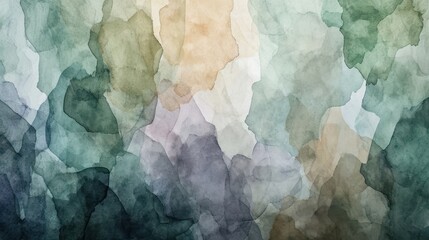 abstract impressionist watercolor irregular pattern, pale muted colors, verdant palette - obrazy, fototapety, plakaty