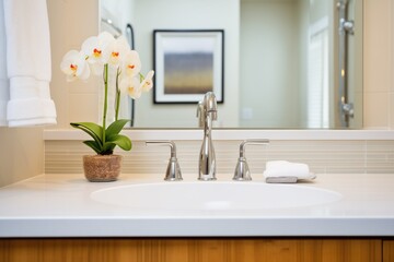 Fototapeta premium efficient water fixtures in a chic bathroom