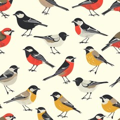 Seamless Pattern: Birds