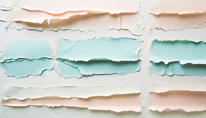 Fototapeta premium several strips of light blue and light pink paper