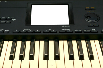 Music keys and control panel synthesizer with scoreboard,touchscreen