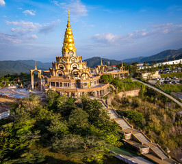 Aerial view of Wat Phra That Pha Sorn Kaew temple in Phetchabun, Thailand