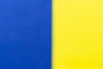 Fototapeta premium two pieces of blue and yellow fabric simulating the colors of the Ukrainian flag.