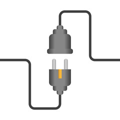electric plug and socket vector design