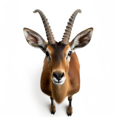 Naklejka na ściany i meble Close Up of a Goat With Long Horns