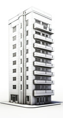 Tall White Building on White Floor, Captivating Architecture at Its Finest
