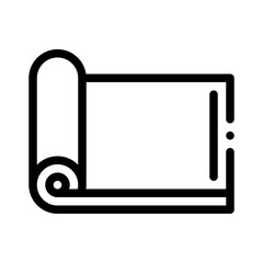 yoga mat line icon