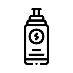 water bottle line icon