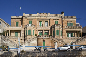 Fototapeta na wymiar Typical villa in downtown in Msida, Malta
