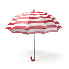 Red and White Umbrella With Red Handle