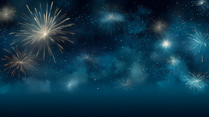 Fototapeta premium Fireworks background for celebration, holiday celebration concept