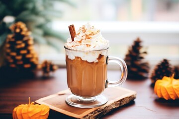 mexican hot chocolate with whipped cream and cinnamon stick