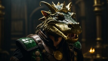 golden dragon head