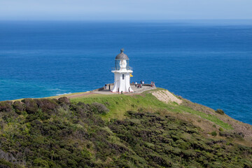 Fototapeta na wymiar Cape Reinga lighthouse in the top of the North Island, Northland, New Zealand.