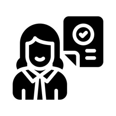 consultant glyph icon