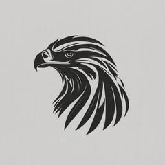 free photo, illustration of a black and white eagle's head 6