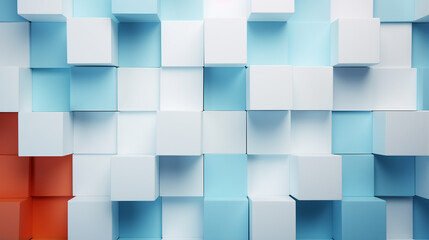 Abstract illustration of blue cubes background. Futuristic background design