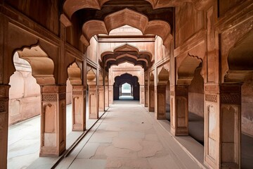 Historical fort in Agra. Generative AI