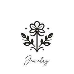 Flower for jewelery logo template