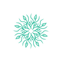 Abstract flower swirl logo icon vector design. Elegant premium ornament vector logotype symbol.