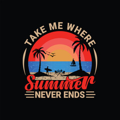 Summertime retro vintage summer t-shirt Design.