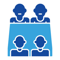 meeting room icon vector or logo illustration glyph color style