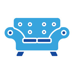 couch icon vector or logo illustration glyph color style