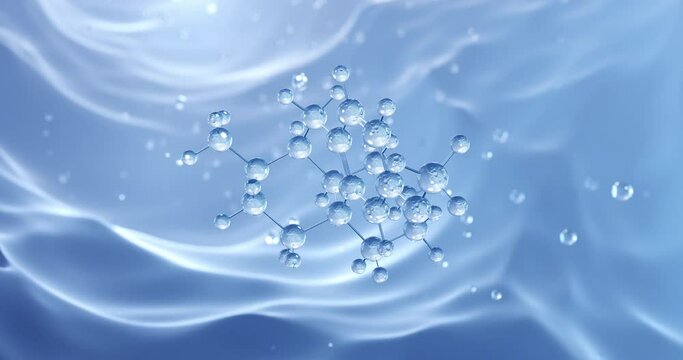 Dextromethorphan rotating molecular structure, 3d model of molecule, antitussives, looped video