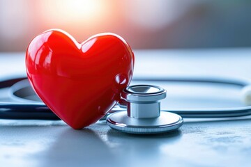 Health insurance and World Heart Health Day with doctor and stethoscope - Powered by Adobe